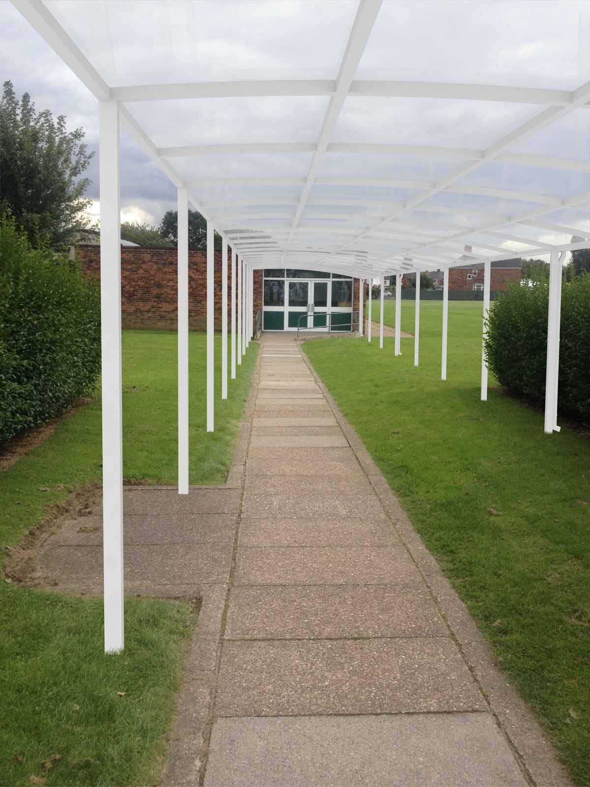 Curved Covered Walkway