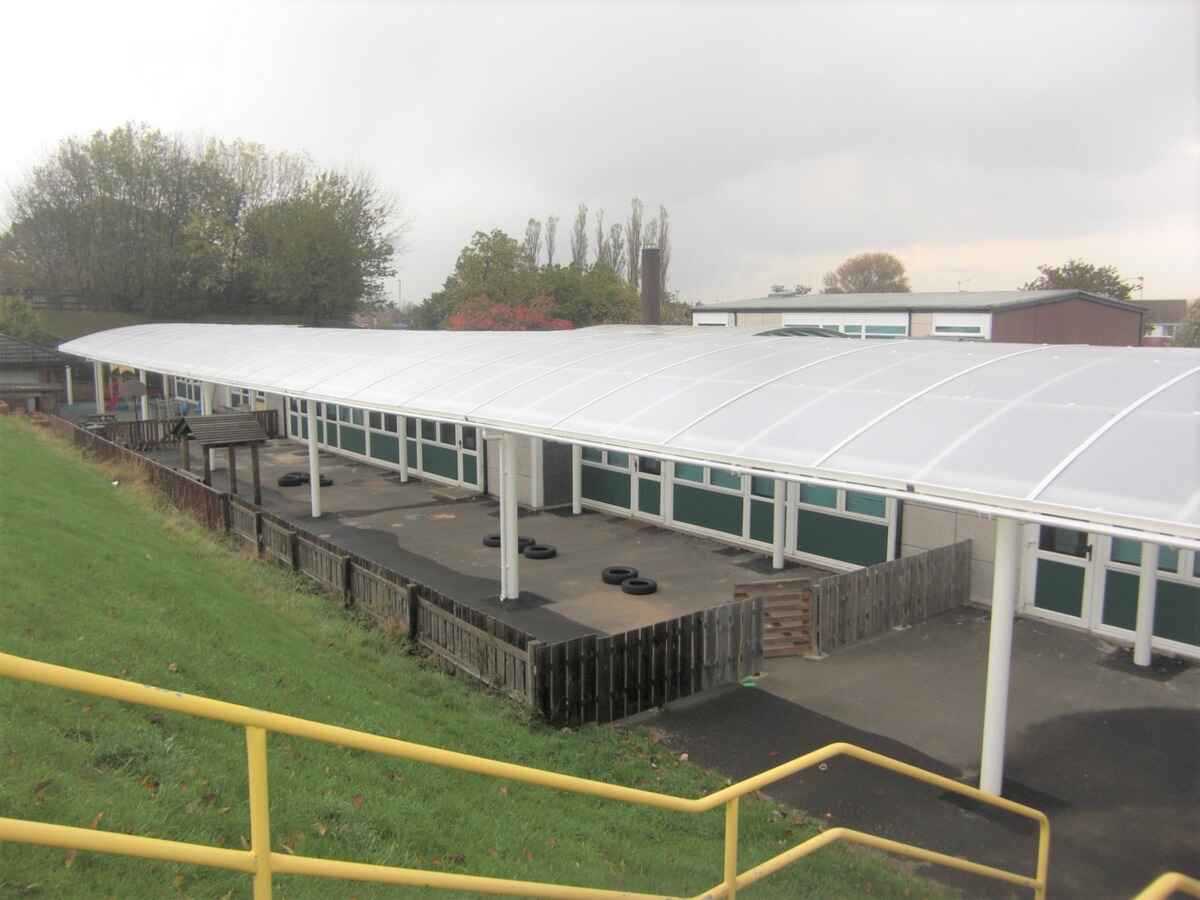 Curved Covered Walkway