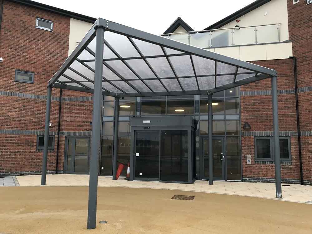 Monopitched Entrance Canopy